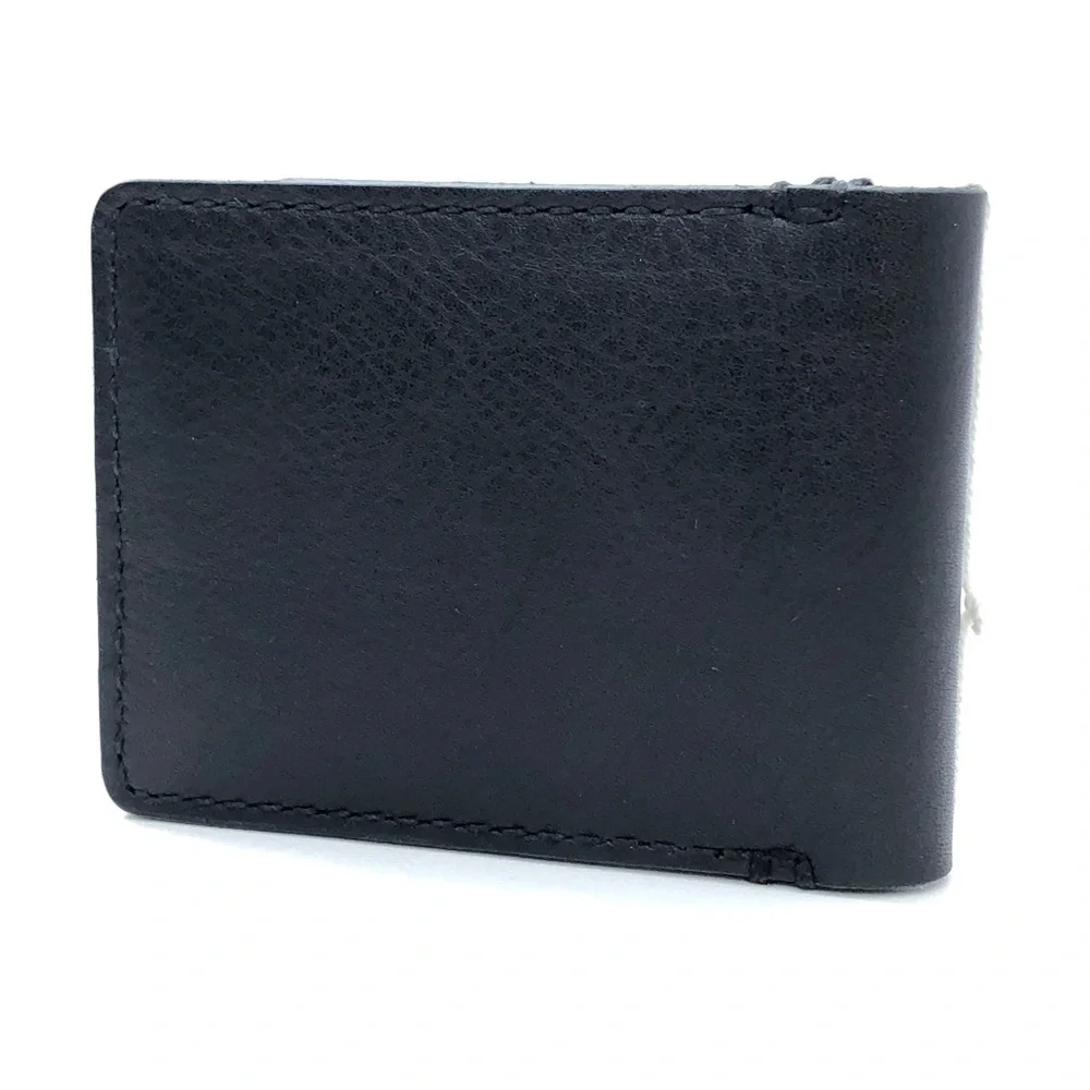 Madewell Men’s Black Leather Billfold Credit Card Slots Wallet NWT
